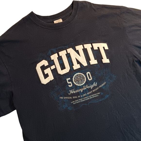 Vintage Original G-Unit Tee Mens XXL Navy Blue 50 Cent Heavyweight Y2K - Picture 1 of 11